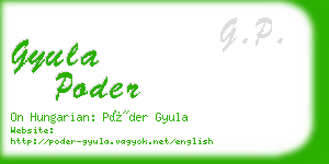 gyula poder business card